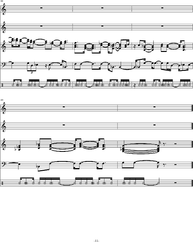 圣斗士冥王篇地球仪-钢琴谱(钢琴曲)-圣斗士11