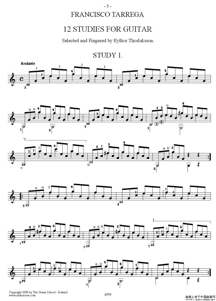 他雷加12首练习曲之11