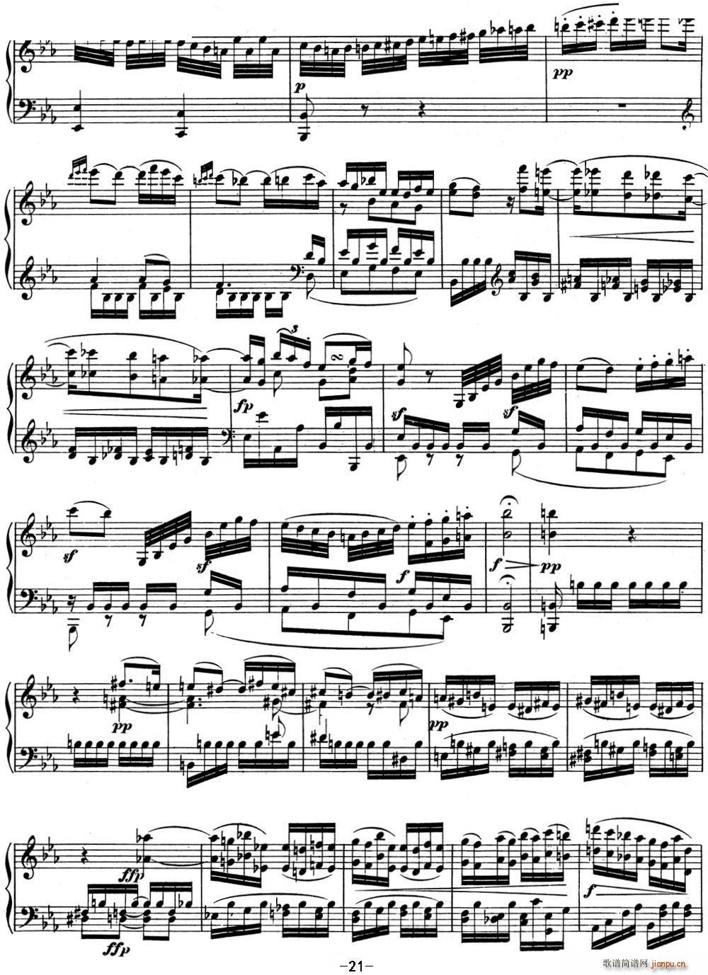 贝多芬钢琴奏鸣曲04 大调奏鸣曲 降E大调 Op 7 E-flat major21