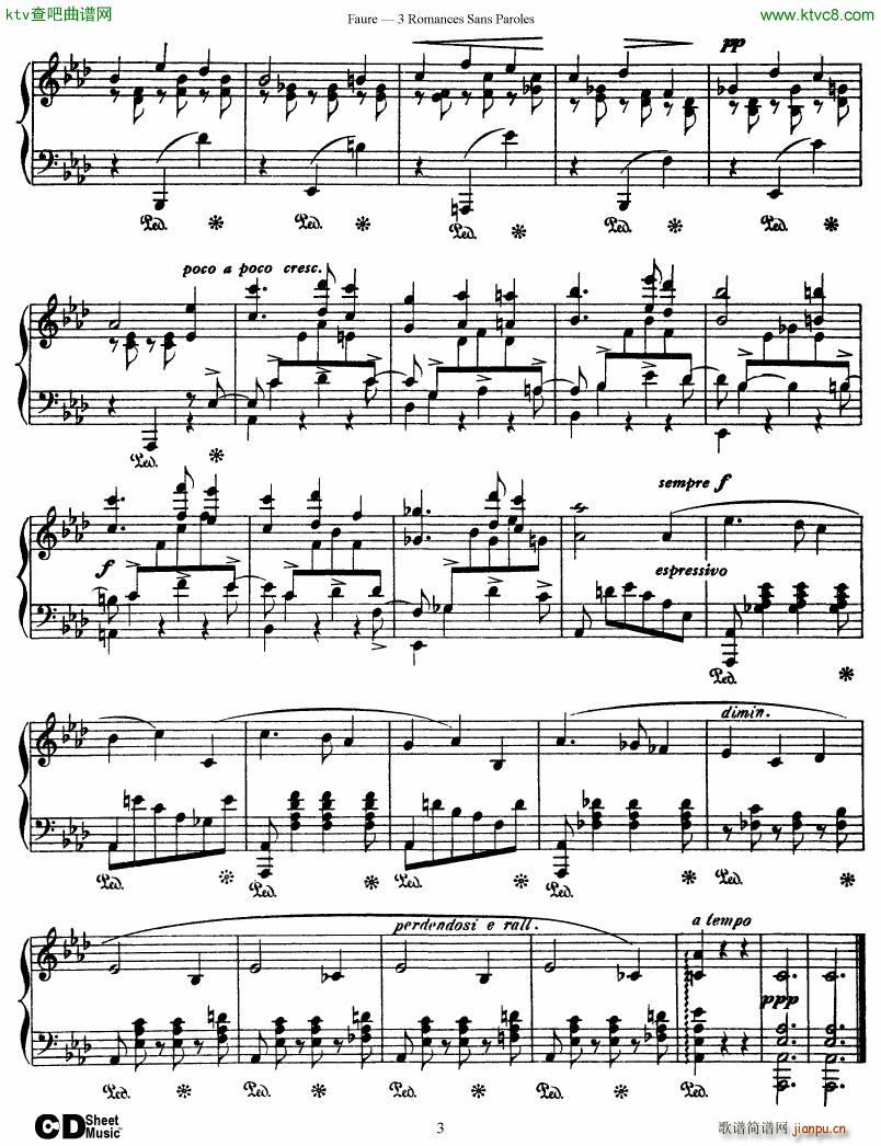 Faure 3 Romances Sans Paroles3