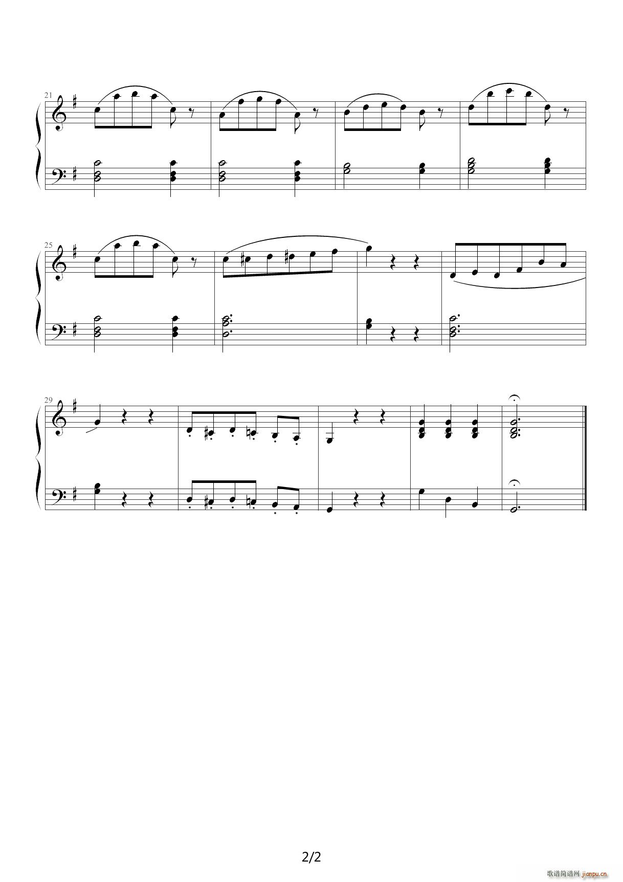 约翰 汤普森现代钢琴教程2（大汤2） 26我们出发了 G调2