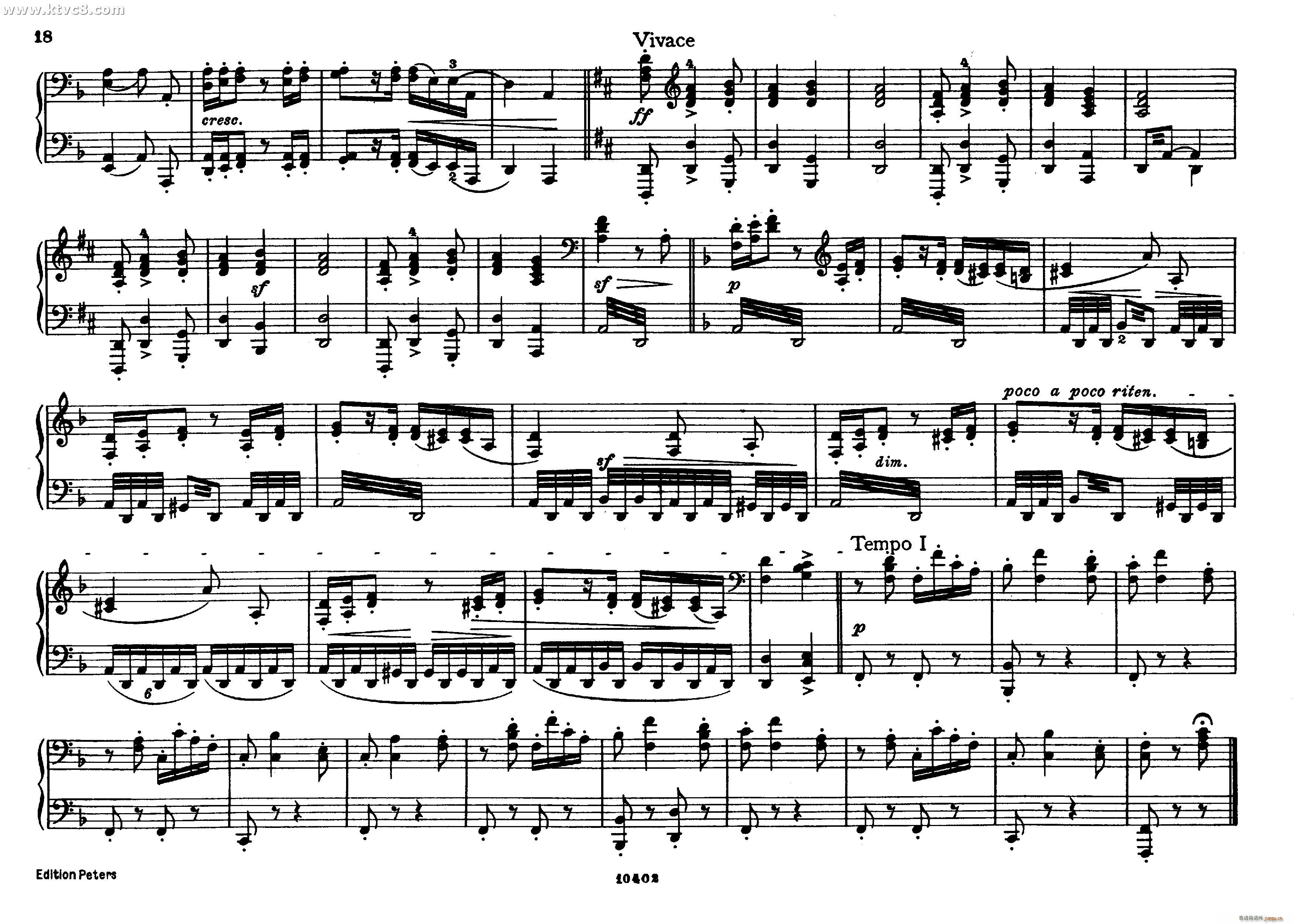 勃拉姆斯匈牙利舞曲 钢琴四手联弹17