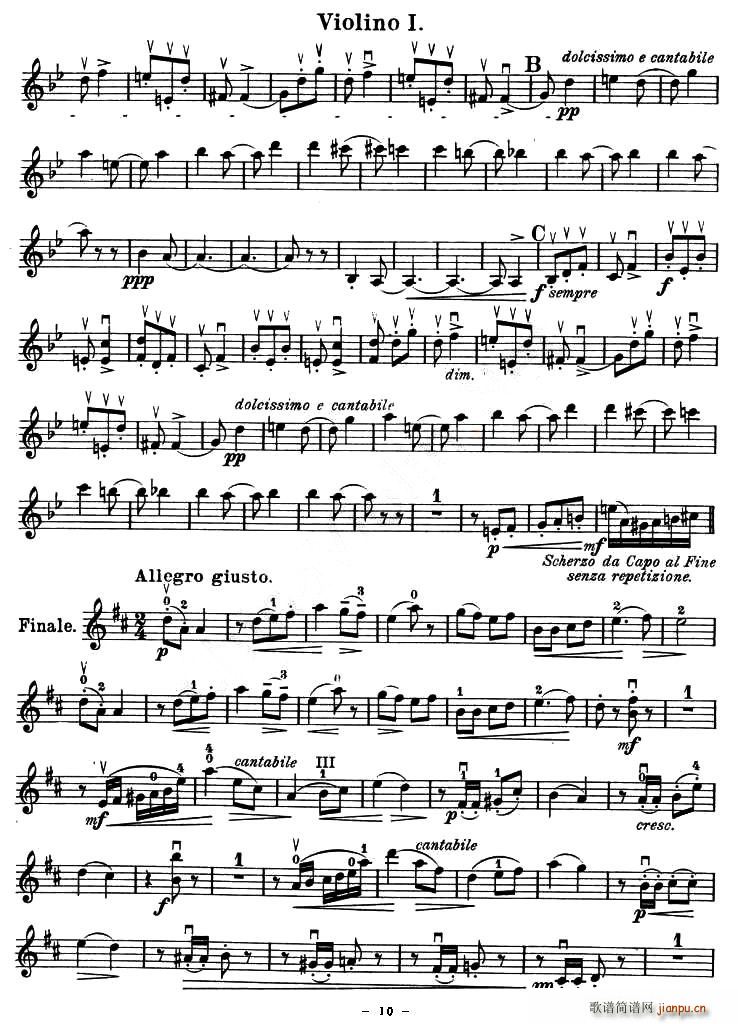 QUARTET No.1 IN D MAJOR Op.11（四重奏 [小提琴谱]）11
