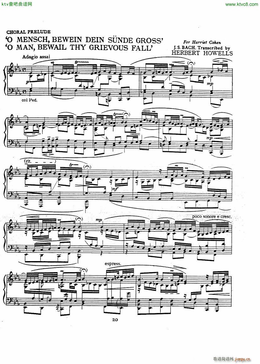 Bach JS A transcription book for Harriet Cohen23