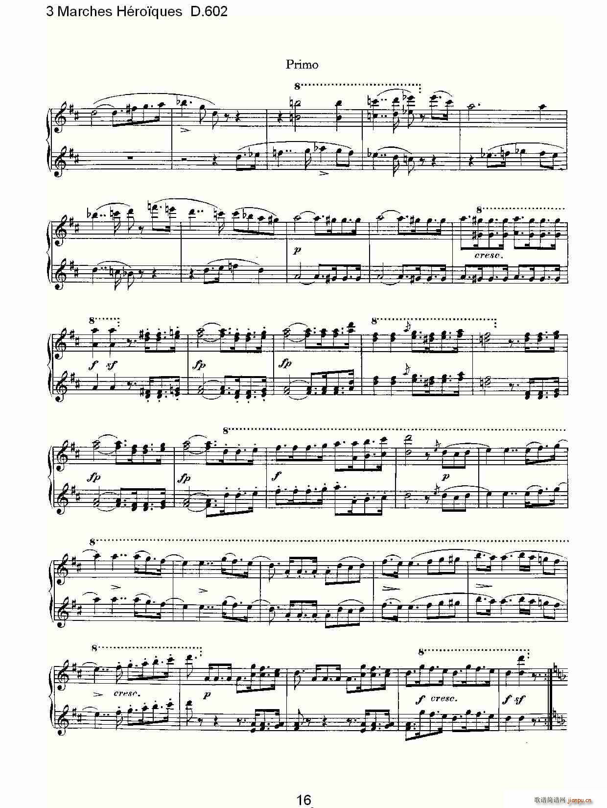 3 Marches Héro?ques D 602 3 进行曲Héro?ques D 602_弗朗兹 舒柏特16