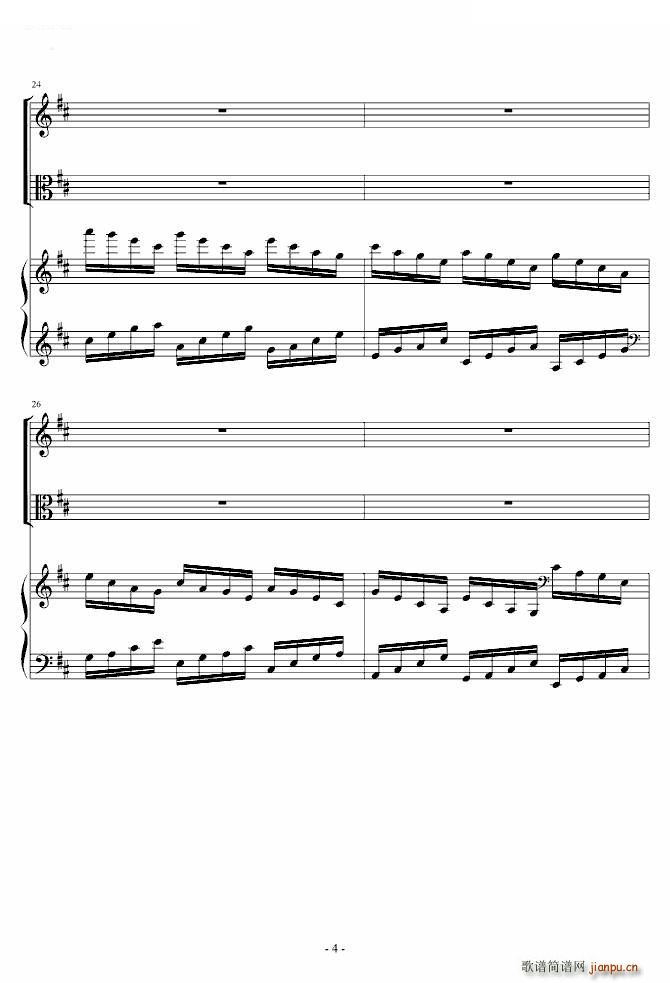 《花之圆舞曲》小提琴 钢琴 中提琴_柴科夫斯基 PeterIlyichTchaikovsky4