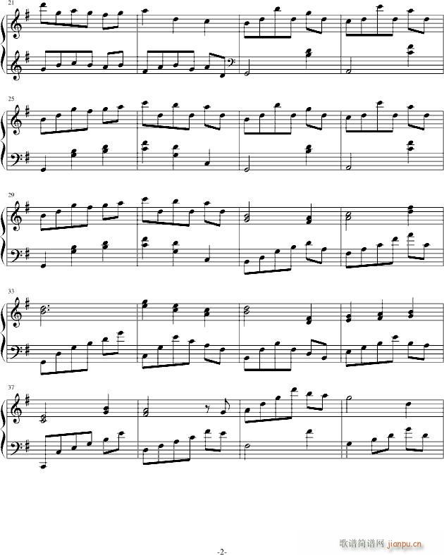 G大调钢琴曲_梦的世界2