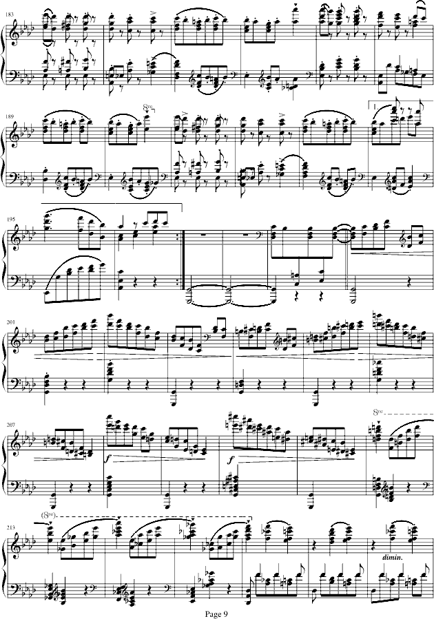 蓝色多瑙河-Schulz-Evler改编-钢琴谱(钢琴曲)-约翰・斯特劳斯9