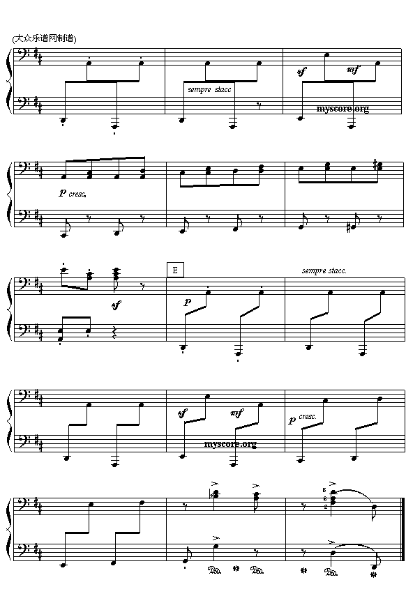（俄）柴可夫斯基：芦笛舞曲（钢琴四手联弹）6