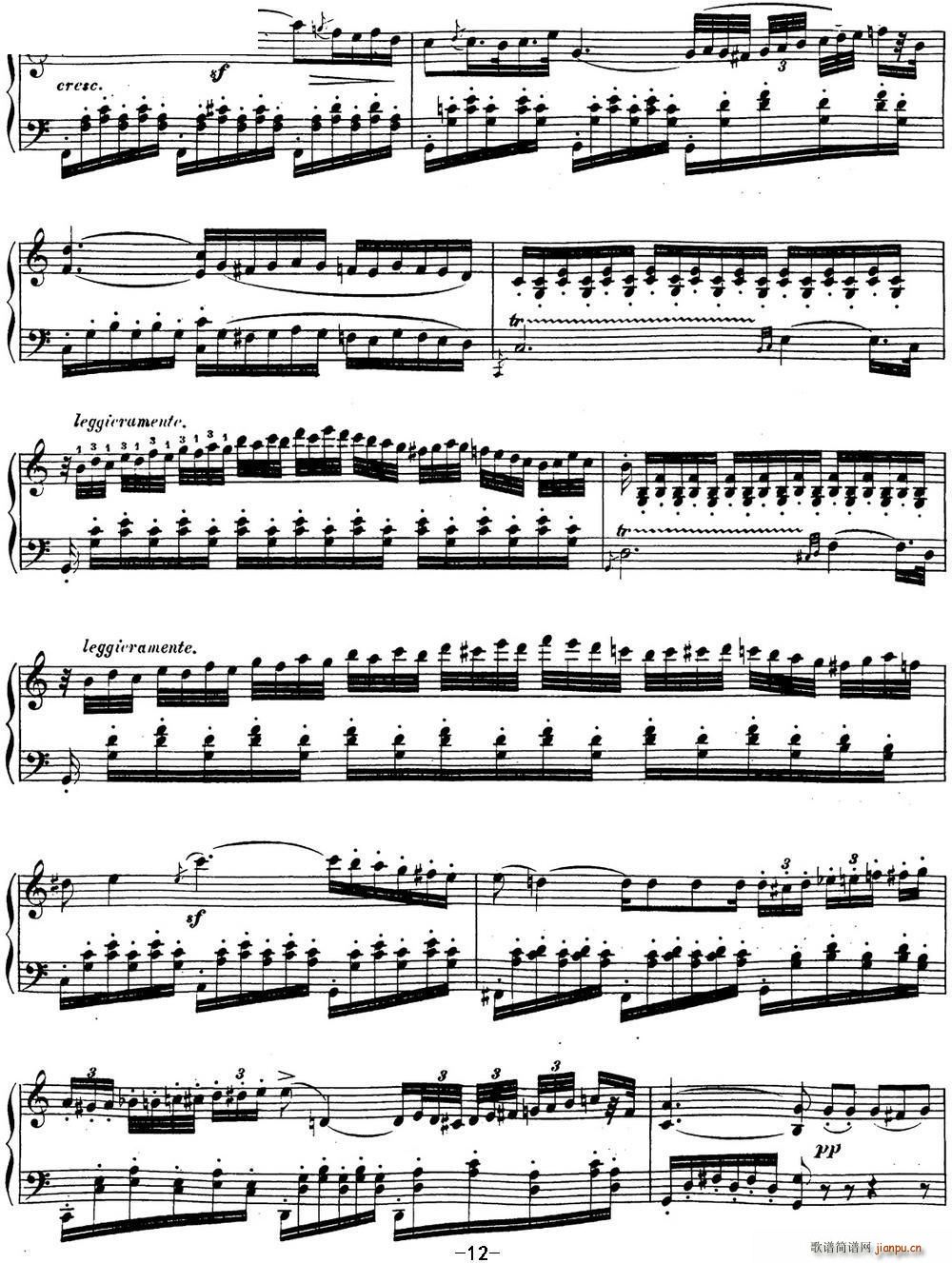贝多芬钢琴奏鸣曲16 G大调 Op 31 No 1 G major12
