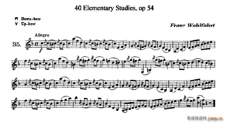 40首小提琴初级技巧练习曲之351