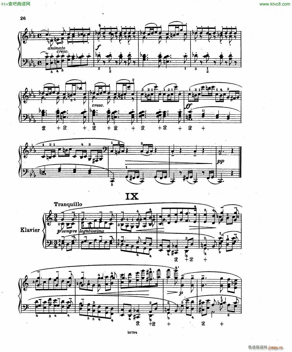 Fuchs Robert Improvisation pour clavier op 1124