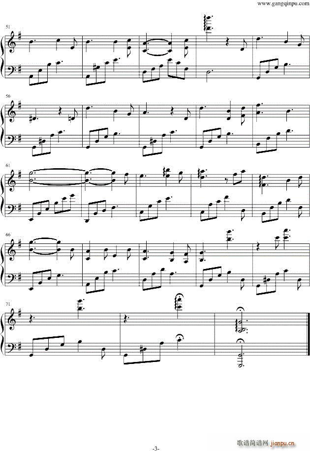 天台的月光（吴凌云完整钢琴版） 五线谱―_周杰伦3
