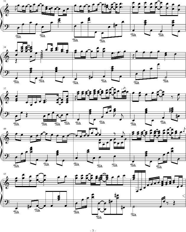 飘雪-(《对不起，我爱你》主题曲)-钢琴谱(钢琴曲)-韩日剧3