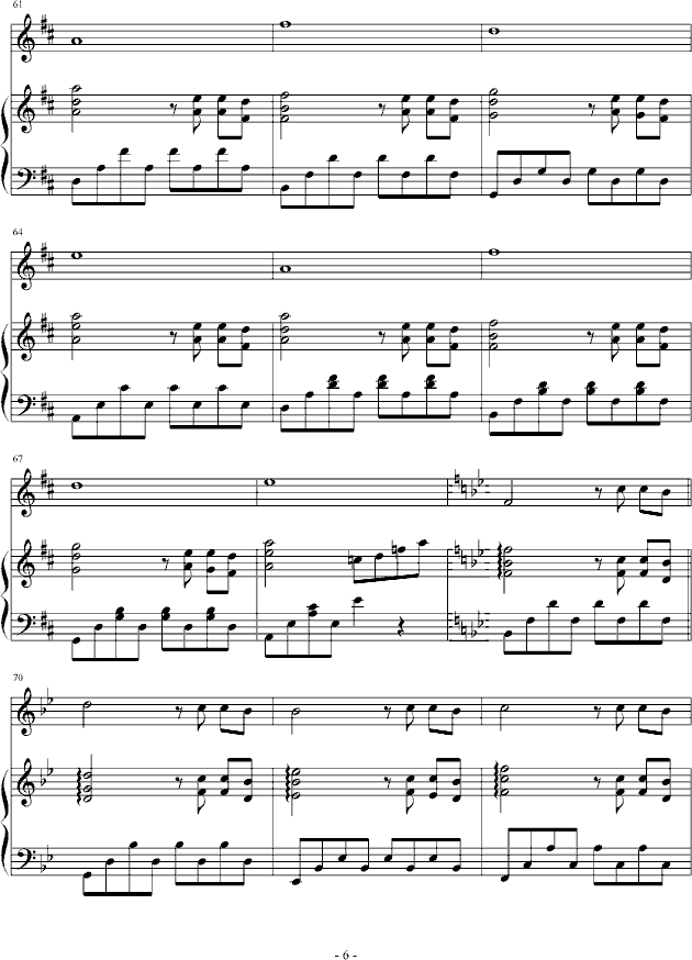 唉你一万次-钢琴谱(钢琴曲)-血腥残阳6