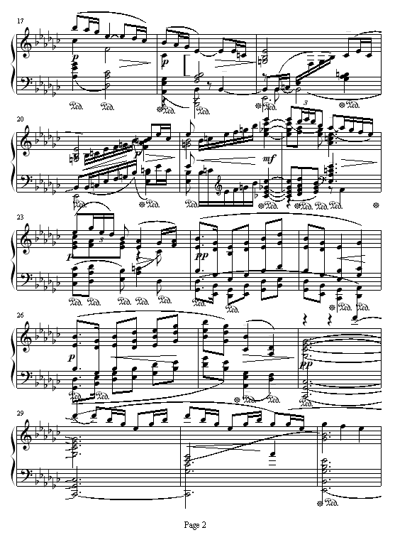 亚麻色头发的女孩-钢琴谱(钢琴曲)-德彪西2
