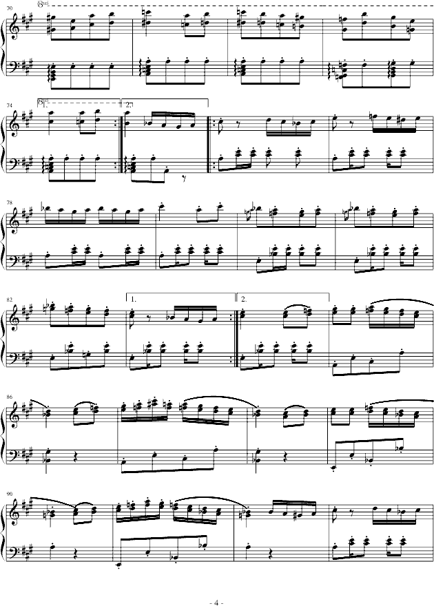 土耳其进行曲（埃及音阶版）-钢琴谱(钢琴曲)-齐少凡4