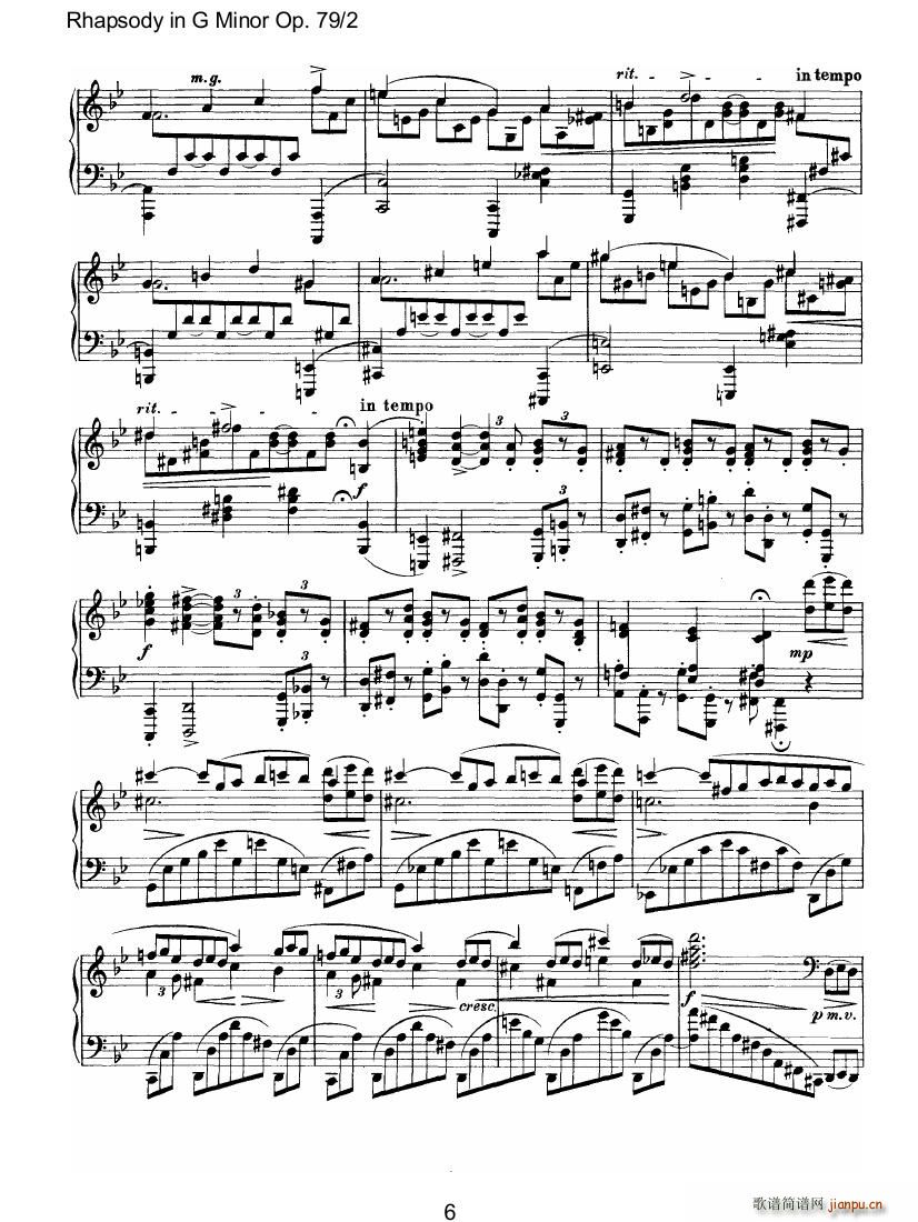 Brahms Rhapsody Op79 26