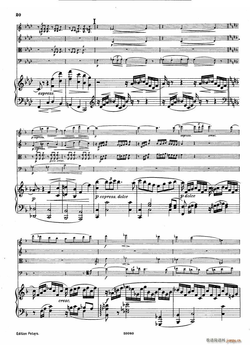 Brahms op 34 Piano Quintet f-minor score（一）19