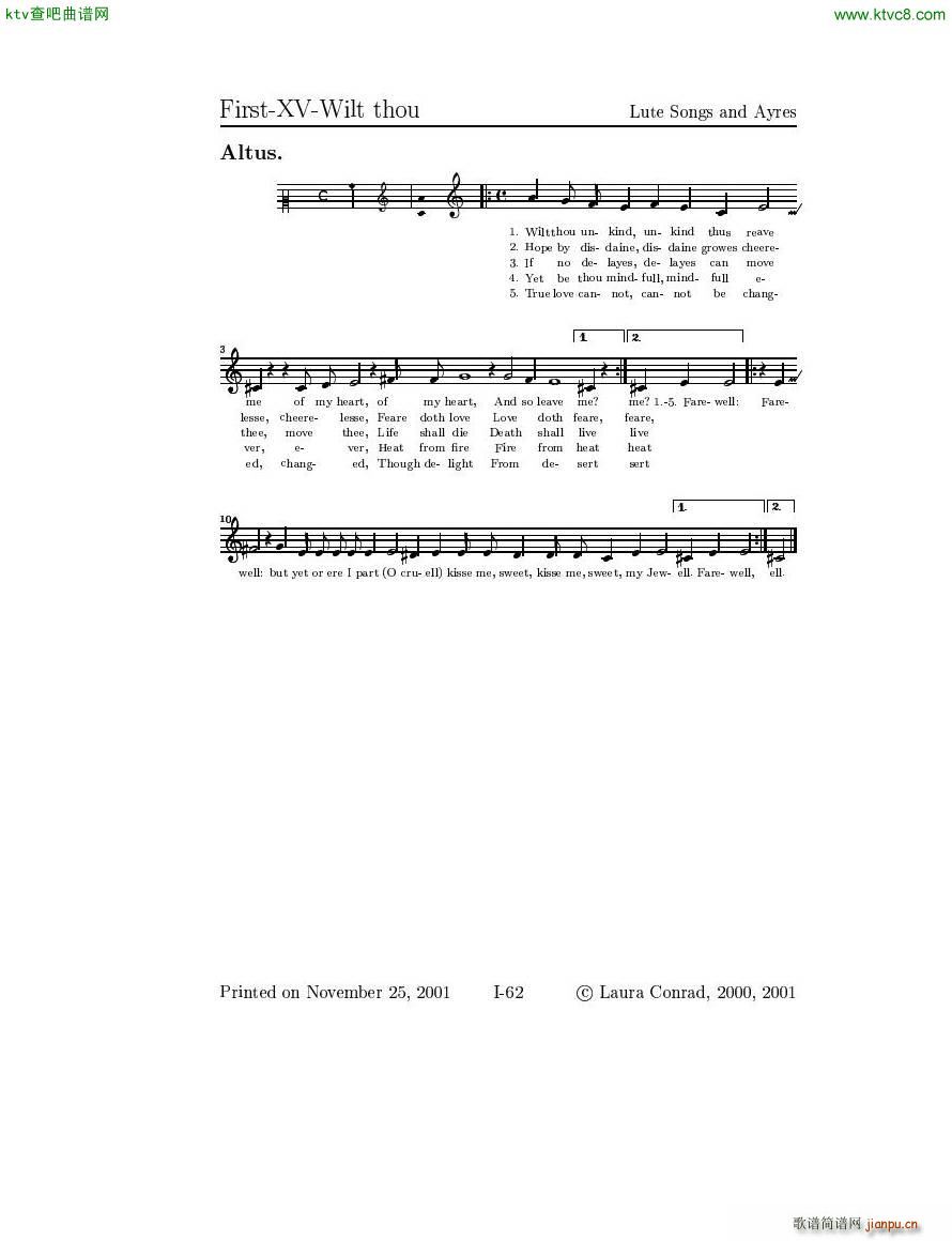 Dowland Lute Music 二18