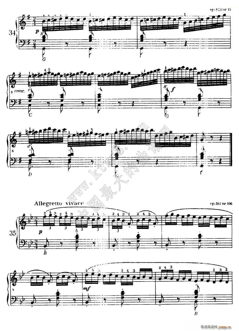 《车尔尼手风琴练习曲集》（第Ⅰ册）（22―36）10