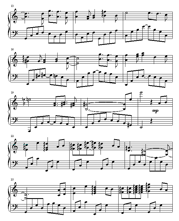 守候-游戏《新绝代双骄3》主题曲-钢琴谱(钢琴曲)-动漫影视2