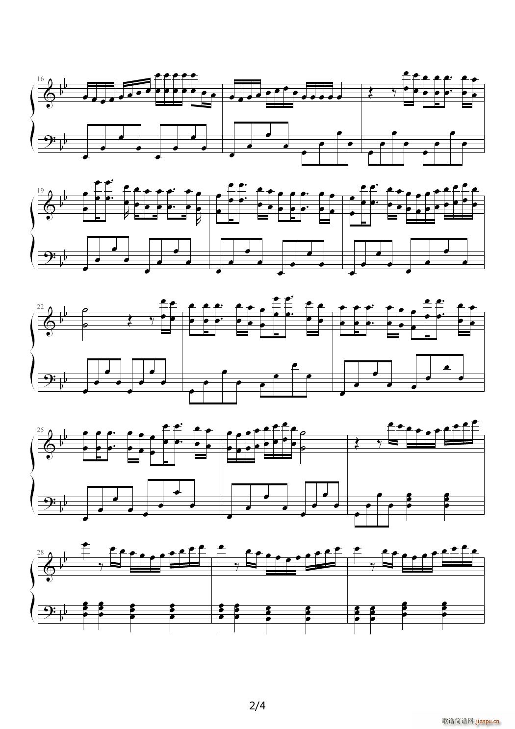 笑在回忆中 降B调2