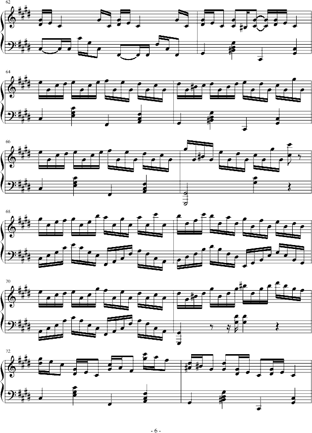 克罗地亚狂想曲-(完整版)-钢琴谱(钢琴曲)-马克西姆6