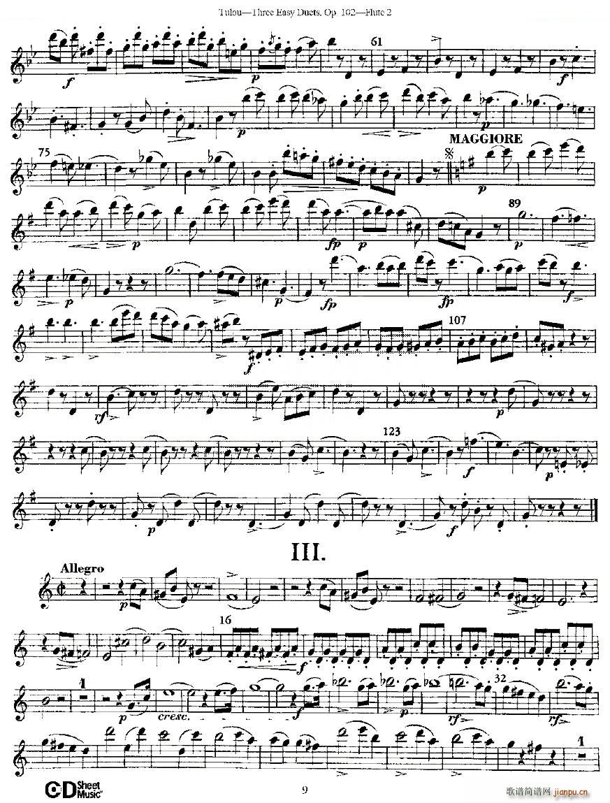 Three Easy Duets Op 102 之第二长笛（三首简易重奏曲作品102号） 铜管9