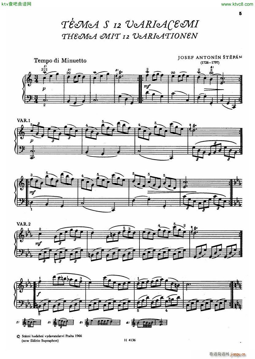 Czech piano variations from 18th century3