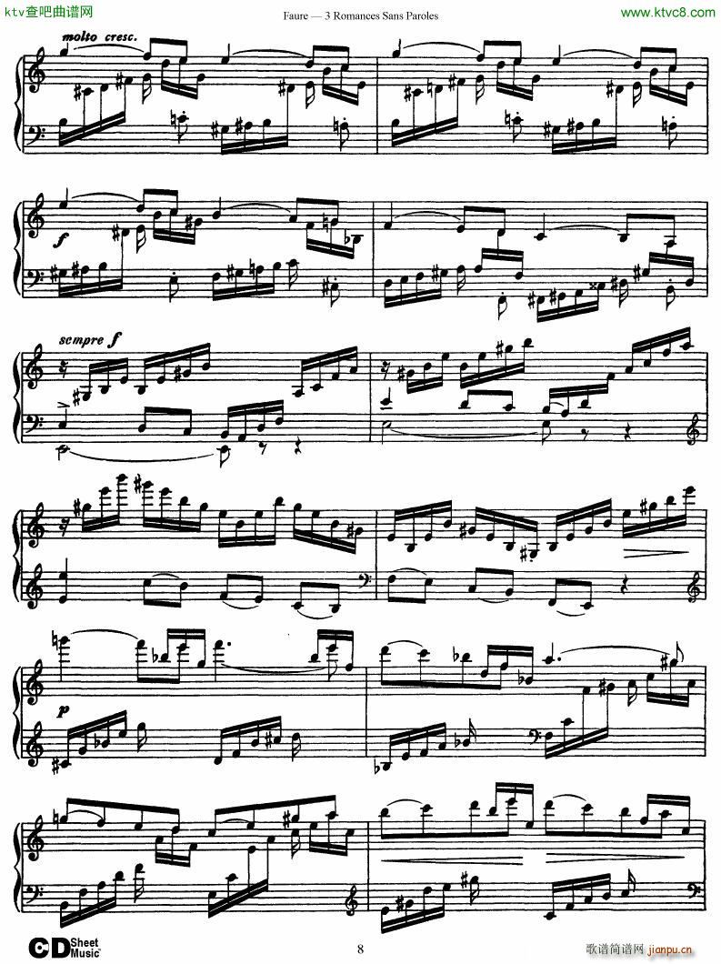 Faure 3 Romances Sans Paroles8