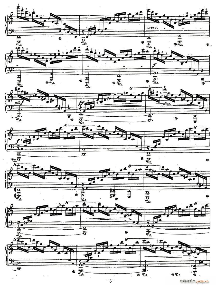 肖邦钢琴练习曲，Op.10之一3
