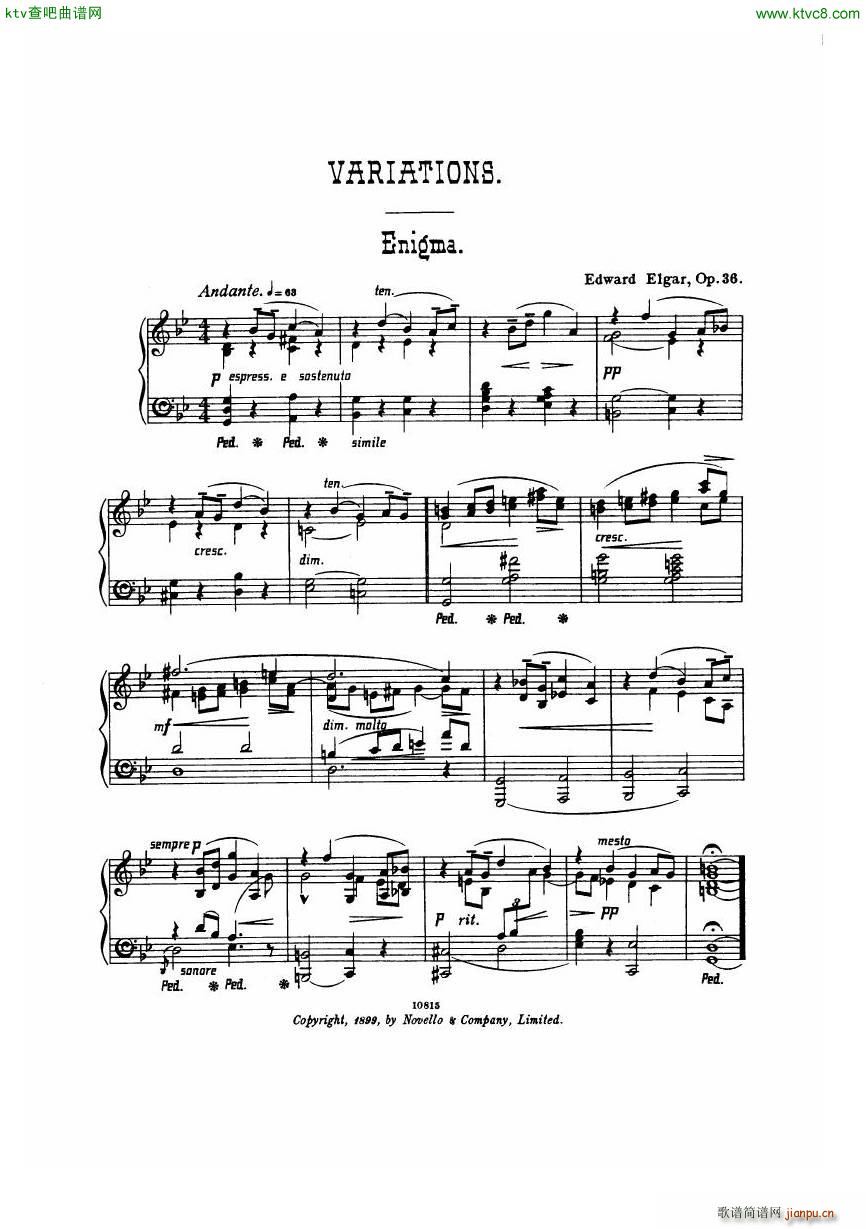 Edward Elgar Enigma Variations Op 362