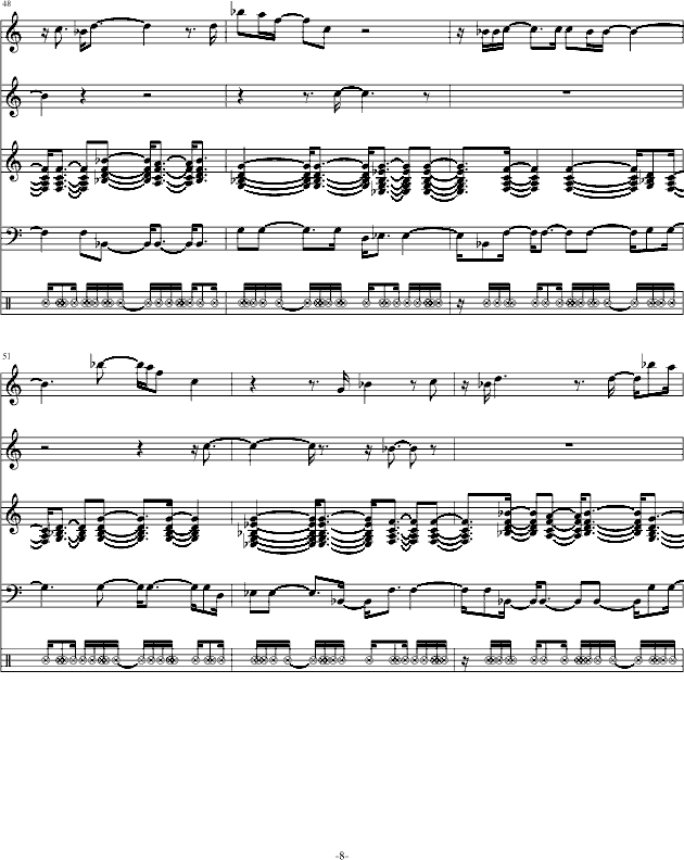 圣斗士冥王篇地球仪-钢琴谱(钢琴曲)-圣斗士8