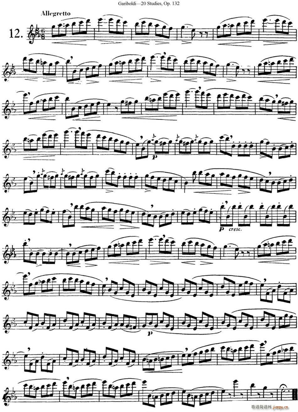 二十首练习曲作品132号之121