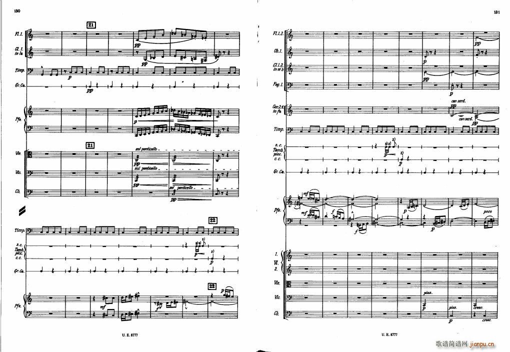 Bartok SZ 83 Piano Concerto No1 Full Score 二25