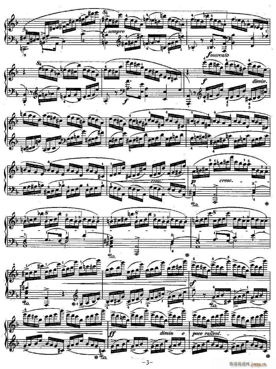 肖邦钢琴练习曲，Op.10之八3