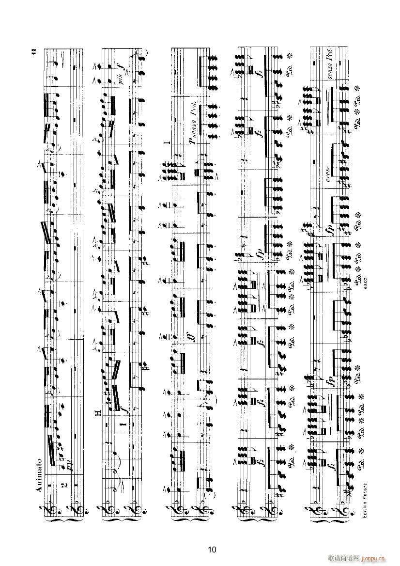 挪威舞曲1（四手联弹） 键盘类 钢琴_格里格10