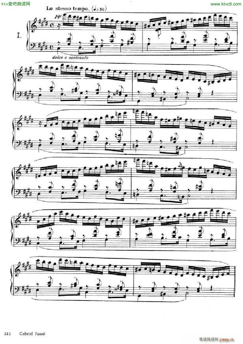 Fauré Theme et variations opus 732