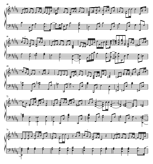 雪花-钢琴谱(钢琴曲)-中�u美嘉4