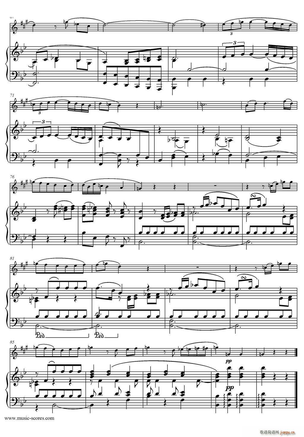 Mozart Concerto KV495 No 4-2st（高音萨克斯 钢琴伴奏）4