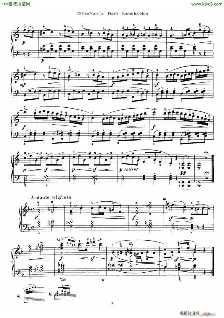 Diabelli Sonatinas Op 151 No 1 4 23P8