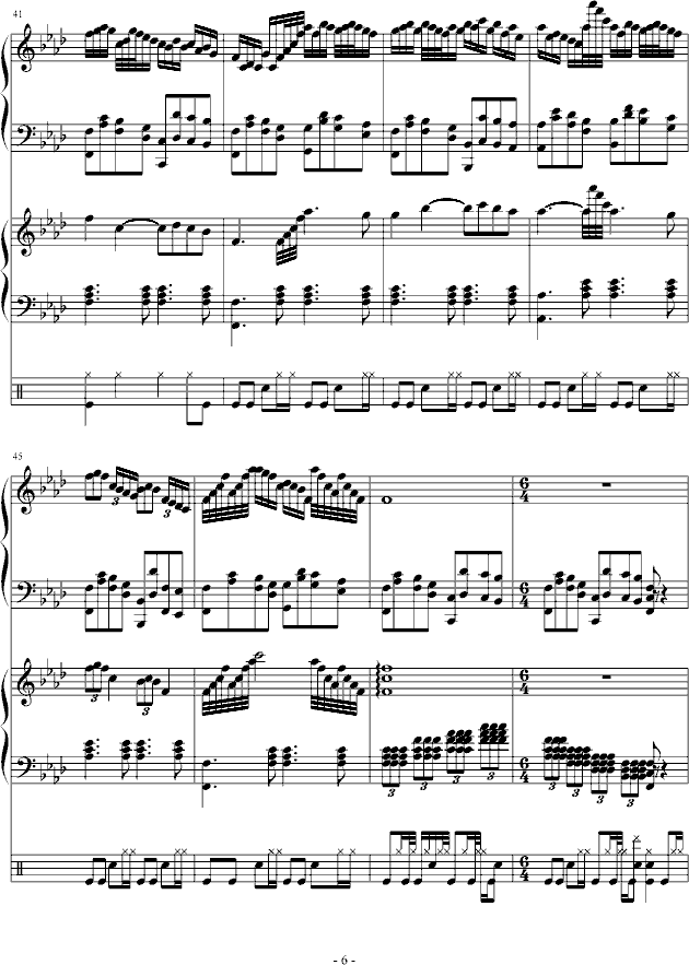 穿越古典的现代-钢琴谱(钢琴曲)-吴越6