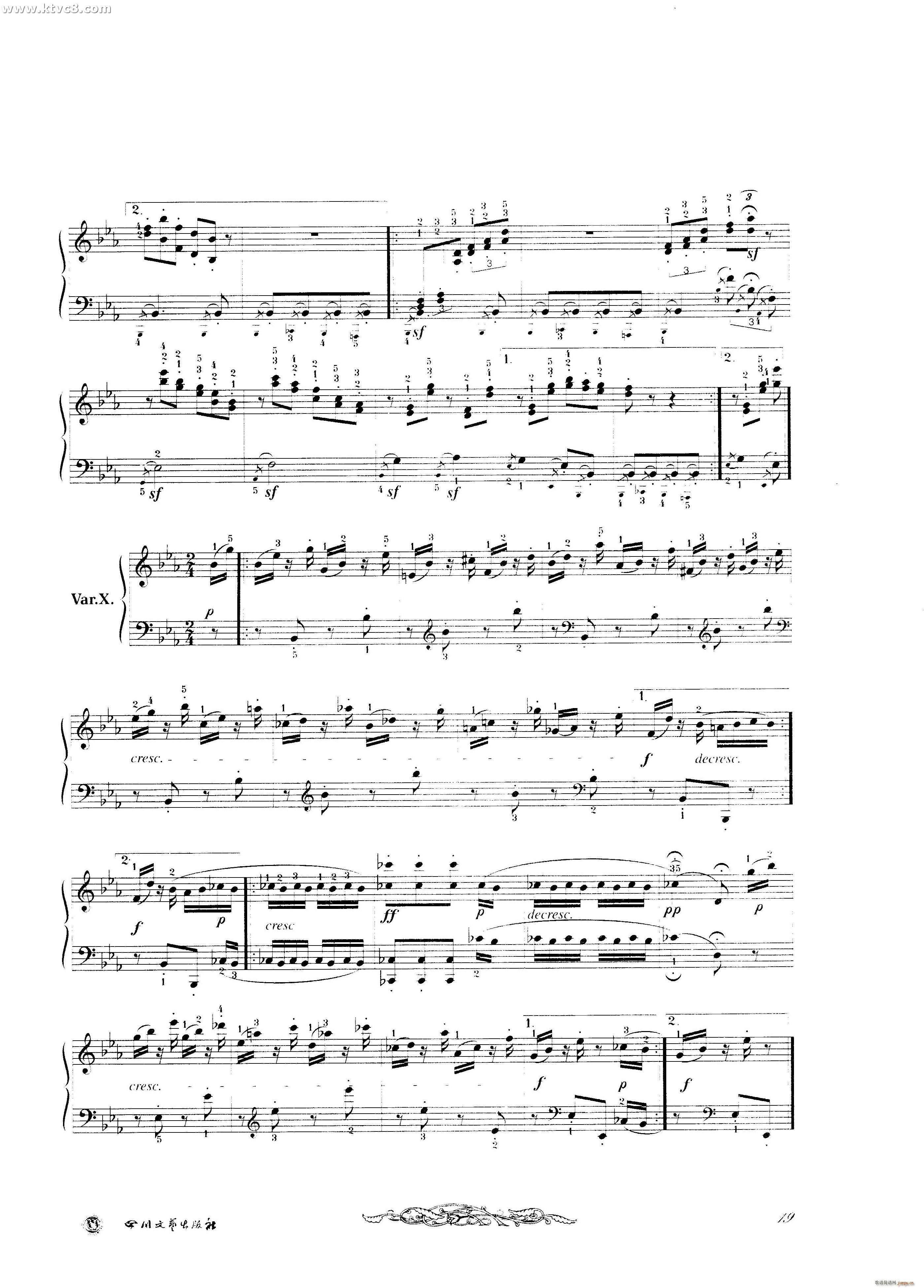贝多芬钢琴变奏曲集二8