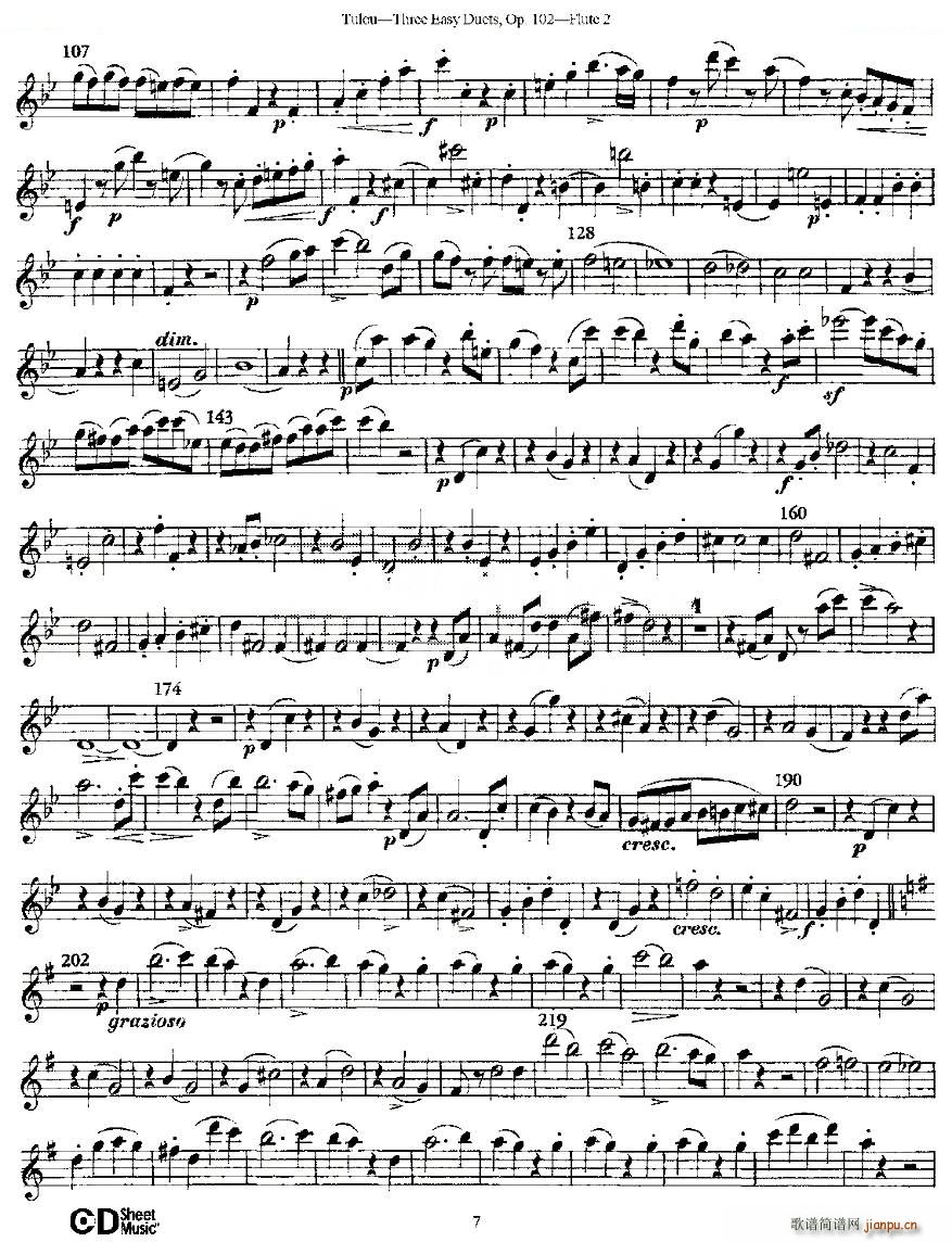 Three Easy Duets Op 102 之第二长笛（三首简易重奏曲作品102号） 铜管7