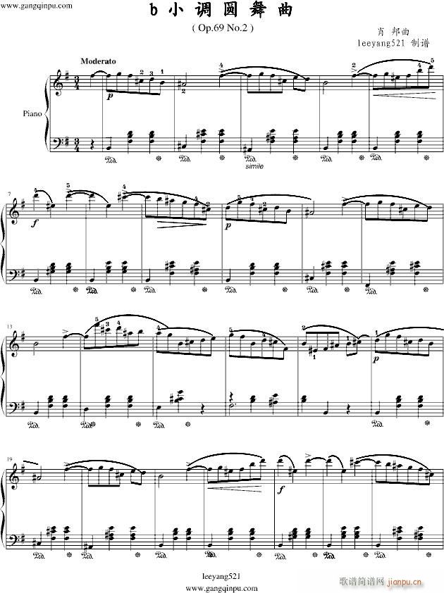 圆舞曲Op.69 No.2_肖邦-chopin1