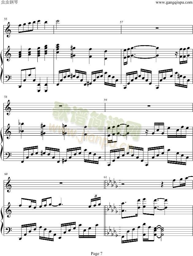 fly away纯钢琴弹唱版7