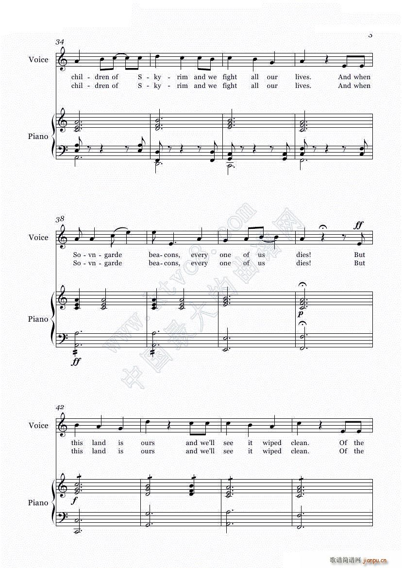 Age of Oppression Aggression (Voice Piano)_上古卷轴3