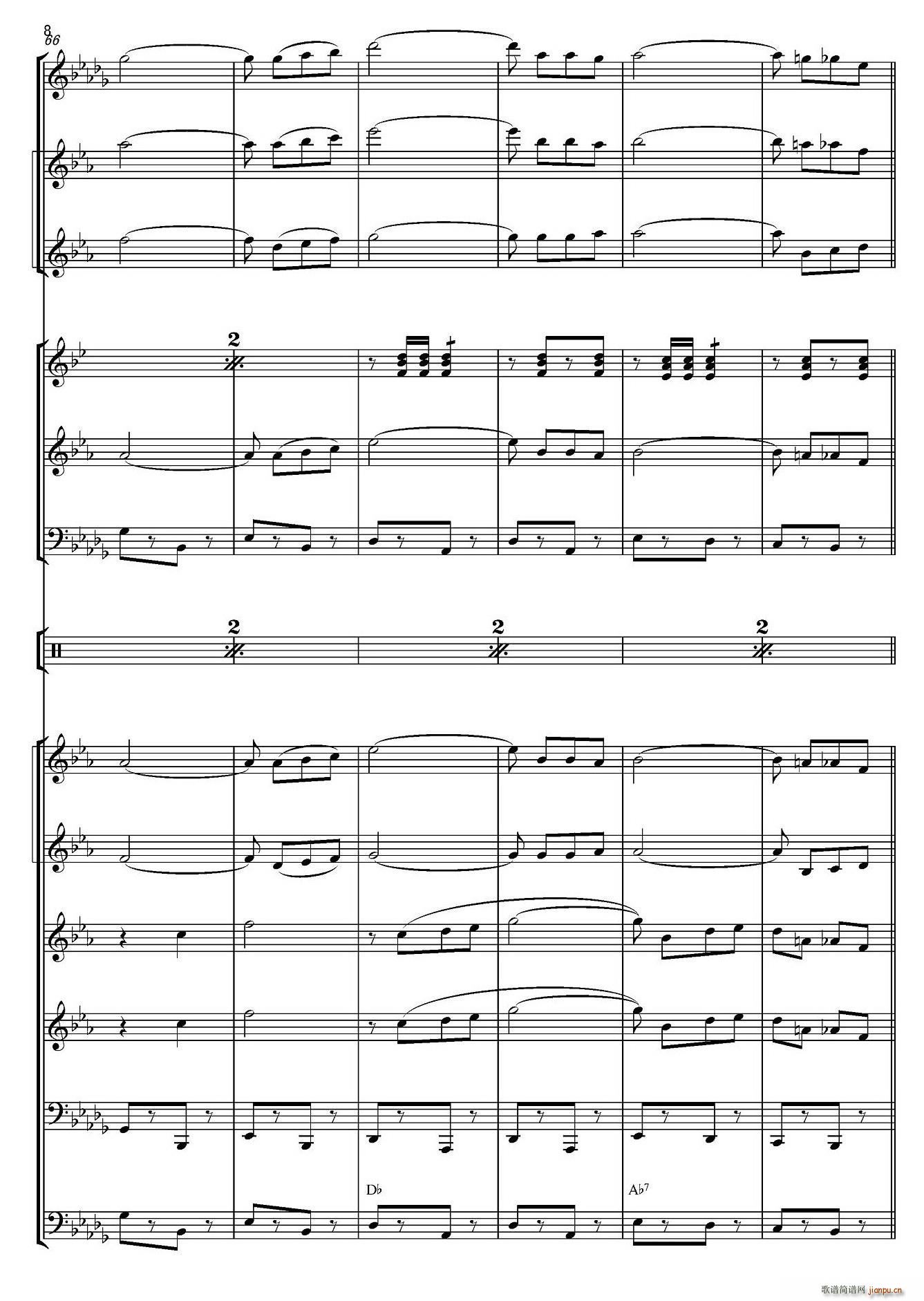 俄罗斯进行曲（marche-834）（合奏、俄罗斯原版谱）8