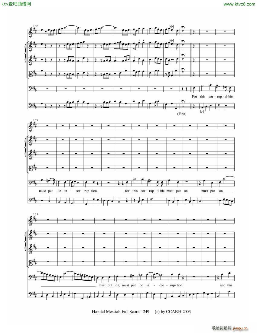 G F Handel Messiah Open Score 七8